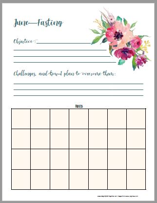 June Fast Month Spiritual Goals Month 6: Fasting – Magnify Him Together